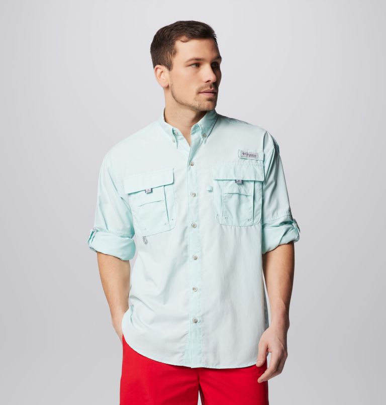 Men’s PFG Bahama II Long Sleeve Shirt, Color: Icy Morn, image 7