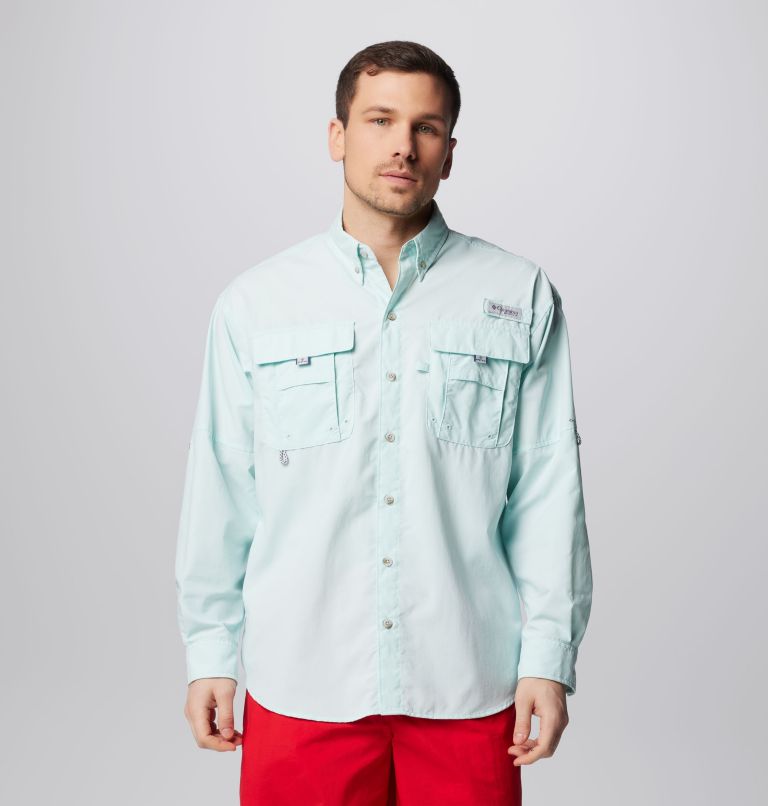 Thumbnail: Men’s PFG Bahama II Long Sleeve Shirt, Color: Icy Morn, image 1