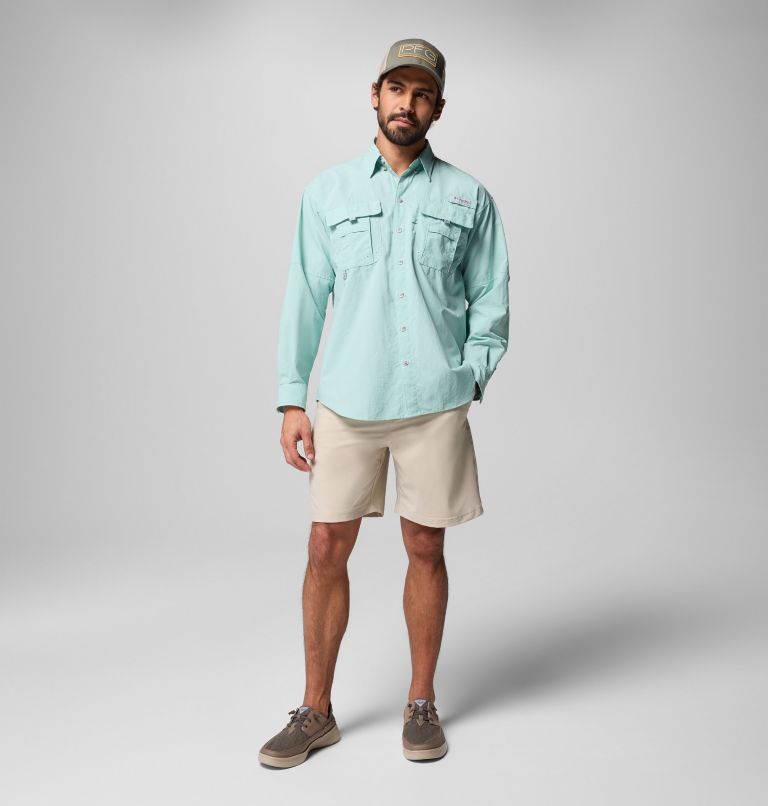 Men’s PFG Bahama II Long Sleeve Shirt, Color: Misty Jade, image 11