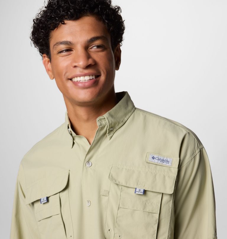 Men’s PFG Bahama II Long Sleeve Shirt, Color: Smokey Sage, image 5