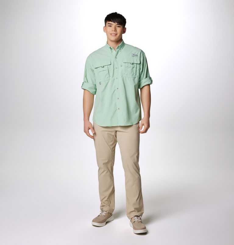 Men’s PFG Bahama II Long Sleeve Shirt, Color: New Mint, image 3