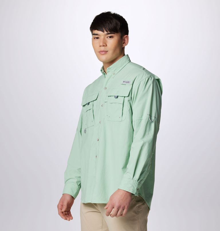 Men’s PFG Bahama II Long Sleeve Shirt, Color: New Mint, image 4