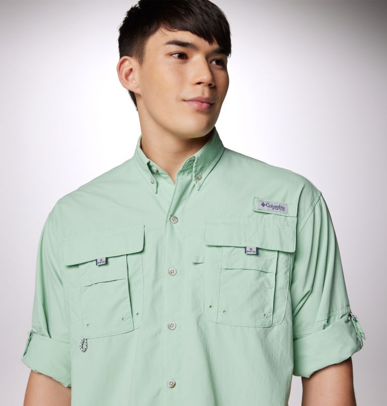 Men’s PFG Bahama II Long Sleeve Shirt, Color: New Mint, image 5