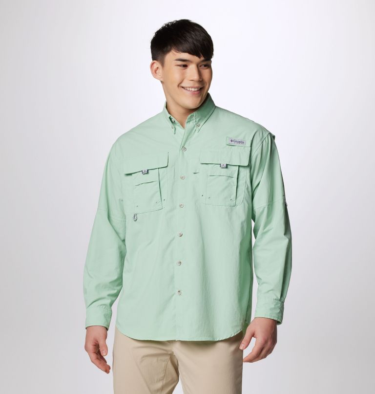 Thumbnail: Men’s PFG Bahama II Long Sleeve Shirt, Color: New Mint, image 1