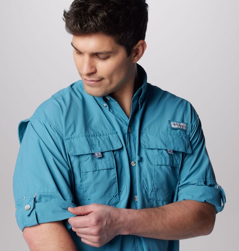 Men’s PFG Bahama II Long Sleeve Shirt, Color: Canyon Blue, image 7