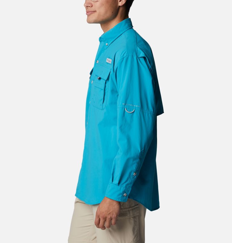 Thumbnail: Men’s PFG Bahama II Long Sleeve Shirt, Color: Ocean Teal, image 3