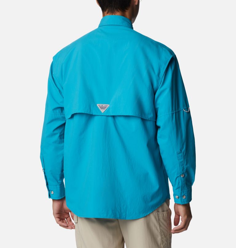 Thumbnail: Men’s PFG Bahama II Long Sleeve Shirt, Color: Ocean Teal, image 2