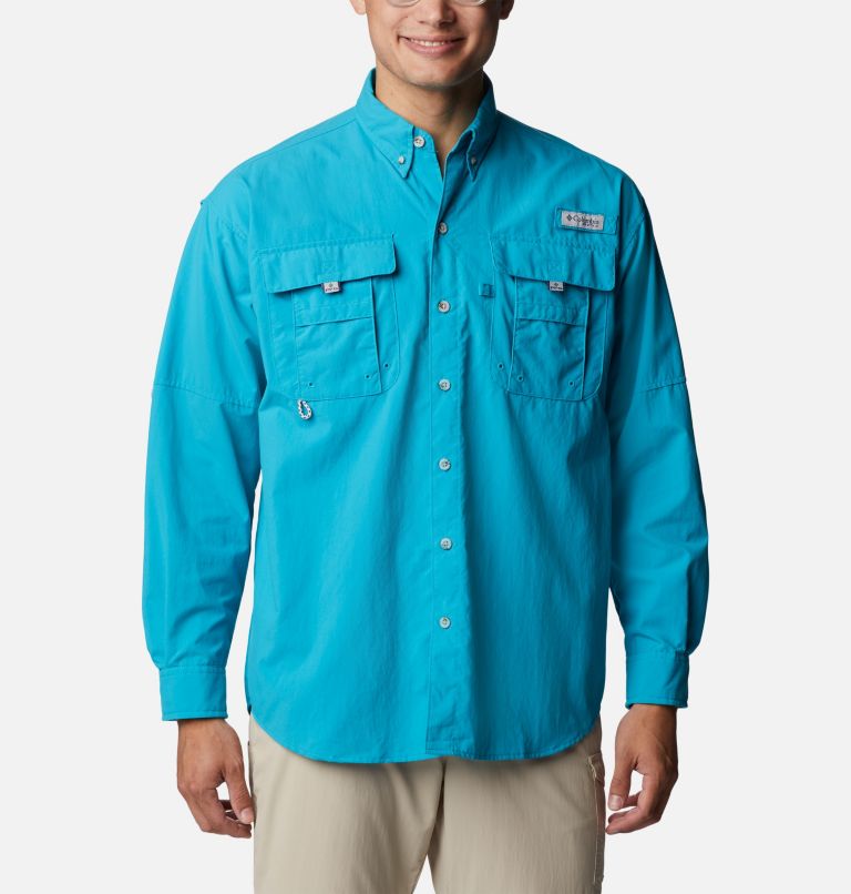 Men’s PFG Bahama II Long Sleeve Shirt, Color: Ocean Teal, image 1
