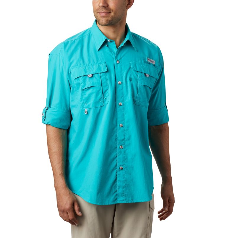 Camisa Bahama II para hombre, Color: Bright Aqua, image 3