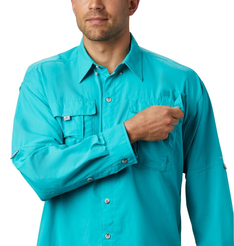 Camisa Bahama II para hombre, Color: Bright Aqua, image 4