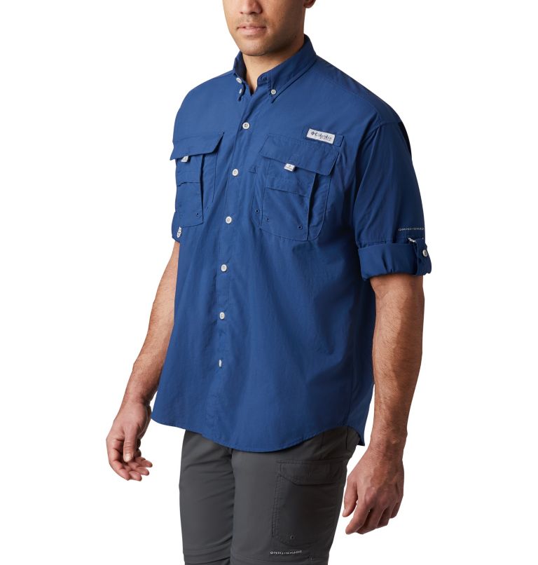 Thumbnail: Men’s PFG Bahama II Long Sleeve Shirt, Color: Carbon, image 5