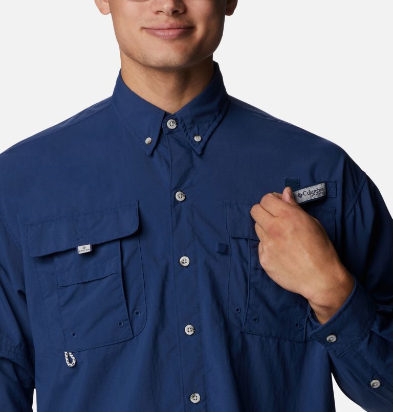Thumbnail: Men’s PFG Bahama II Long Sleeve Shirt, Color: Carbon, image 7