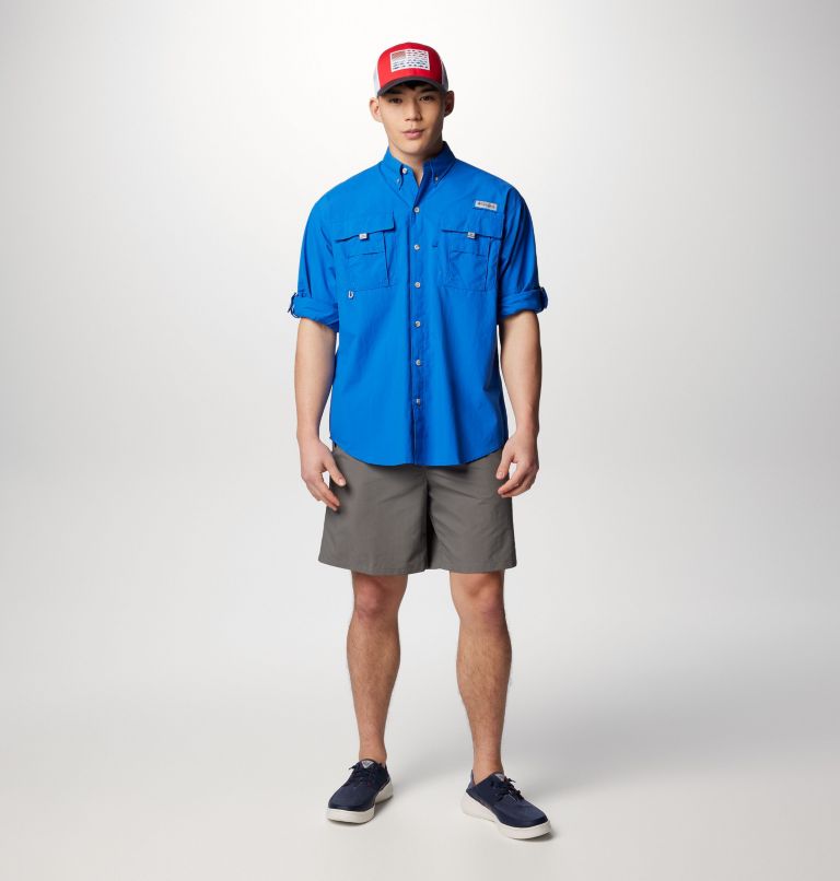 Men’s PFG Bahama II Long Sleeve Shirt, Color: Vivid Blue, image 3