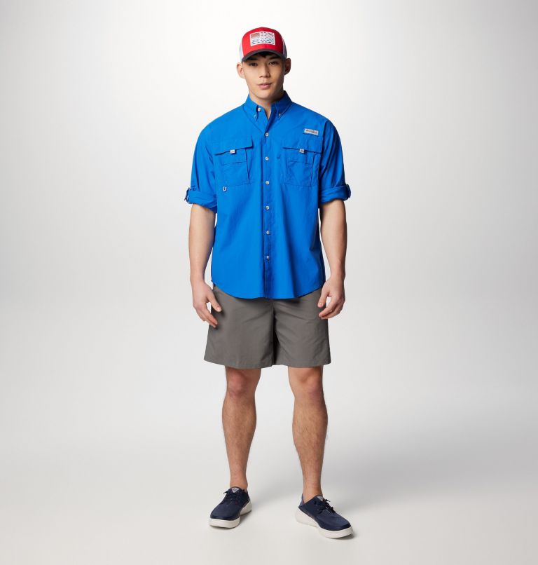 Thumbnail: Men’s PFG Bahama II Long Sleeve Shirt, Color: Vivid Blue, image 3