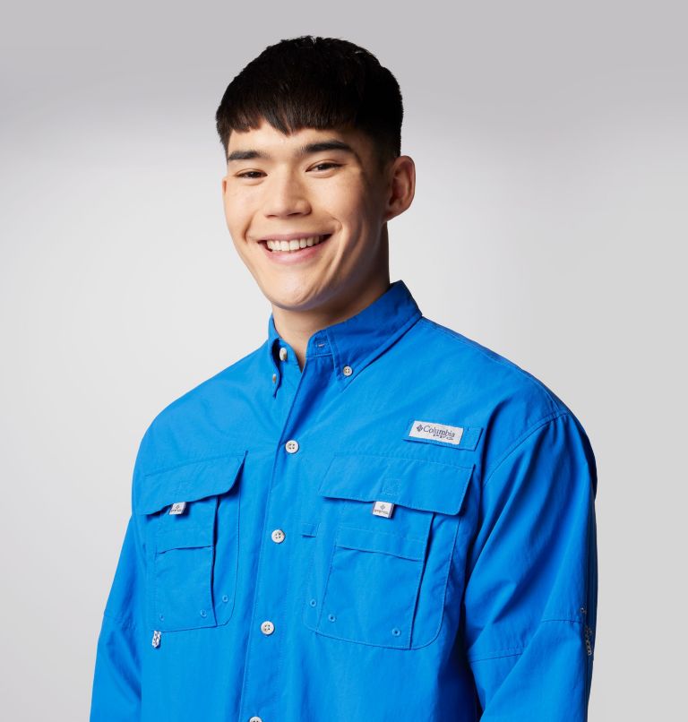 Men’s PFG Bahama II Long Sleeve Shirt, Color: Vivid Blue, image 5