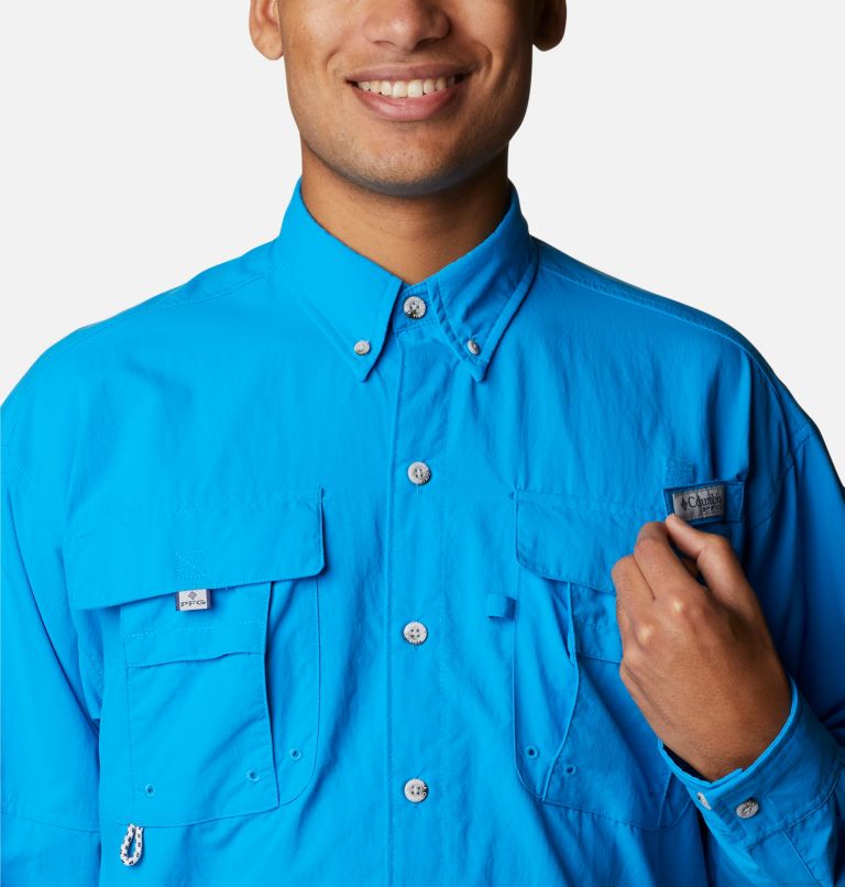 Men’s PFG Bahama II Long Sleeve Shirt, Color: Compass Blue, image 4