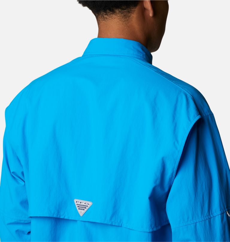 Thumbnail: Men’s PFG Bahama II Long Sleeve Shirt, Color: Compass Blue, image 5