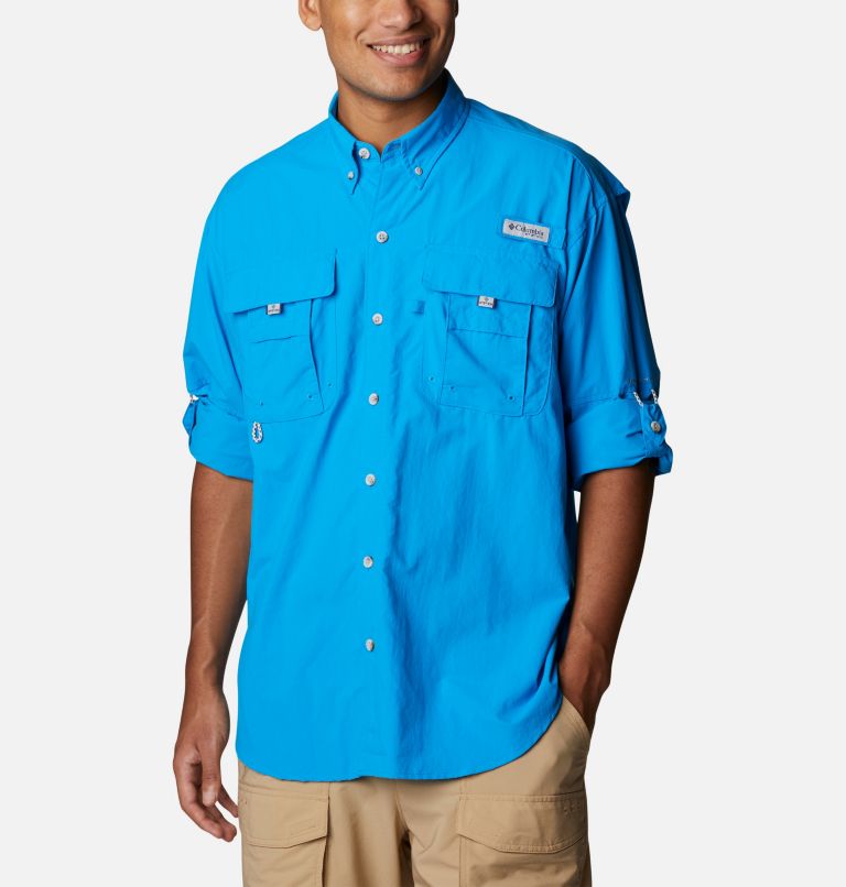 Men’s PFG Bahama II Long Sleeve Shirt, Color: Compass Blue, image 6