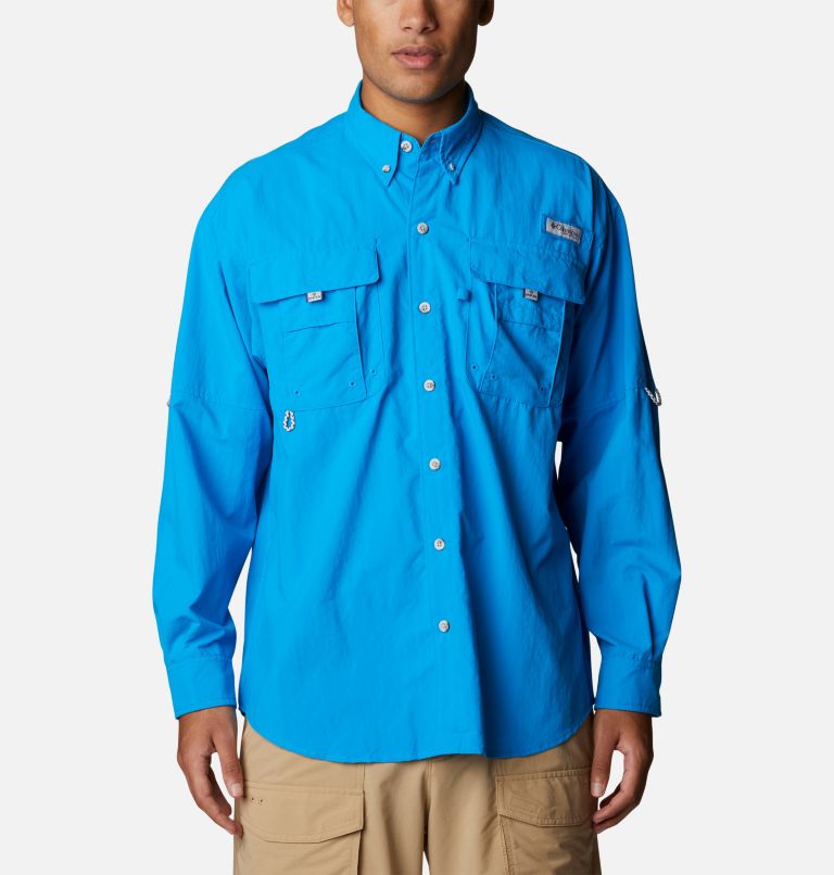 Thumbnail: Men’s PFG Bahama II Long Sleeve Shirt, Color: Compass Blue, image 1