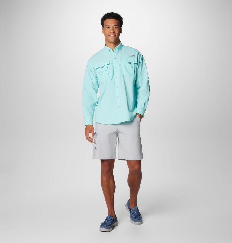 Men’s PFG Bahama II Long Sleeve Shirt, Color: Gulf Stream, image 3