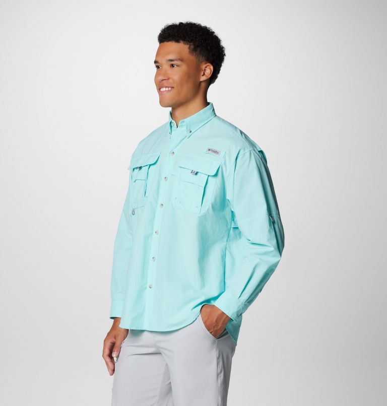 Men’s PFG Bahama II Long Sleeve Shirt, Color: Gulf Stream, image 4