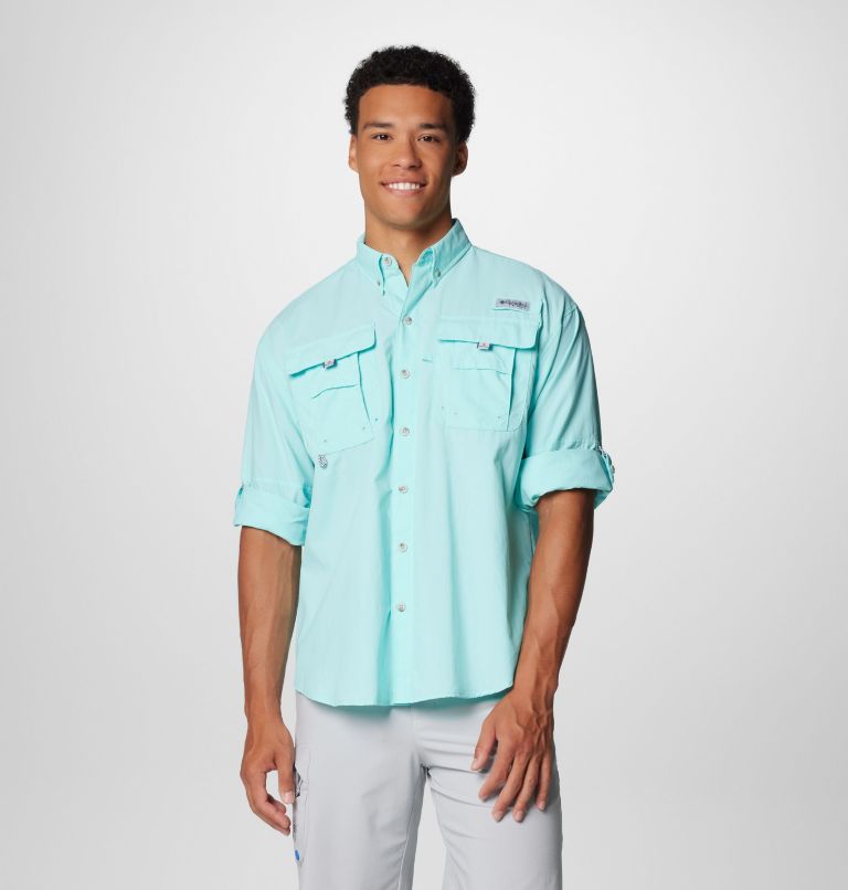 Men’s PFG Bahama II Long Sleeve Shirt, Color: Gulf Stream, image 7