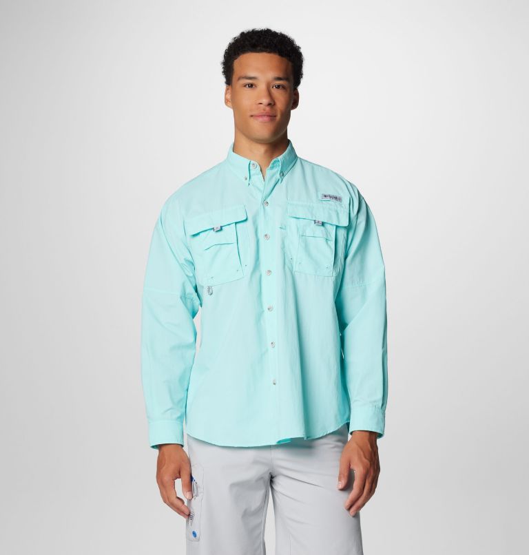 Men’s PFG Bahama II Long Sleeve Shirt, Color: Gulf Stream, image 1