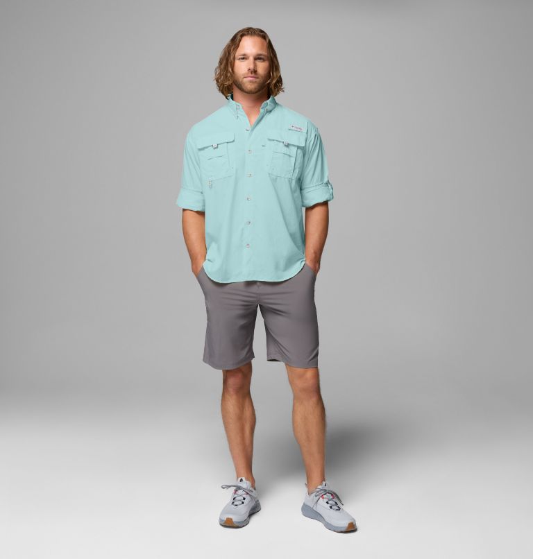Men’s PFG Bahama II Long Sleeve Shirt, Color: Gulf Stream, image 2
