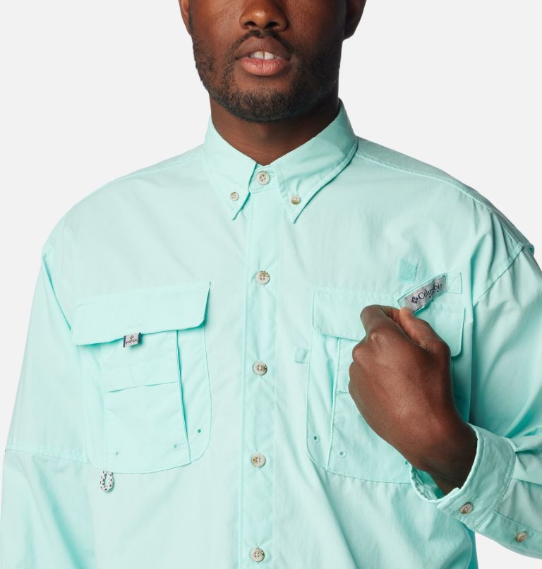 Men’s PFG Bahama II Long Sleeve Shirt, Color: Gulf Stream, image 4