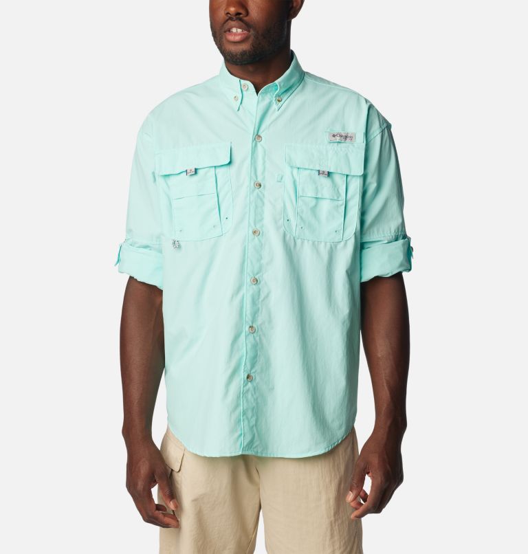 Men’s PFG Bahama II Long Sleeve Shirt, Color: Gulf Stream, image 6