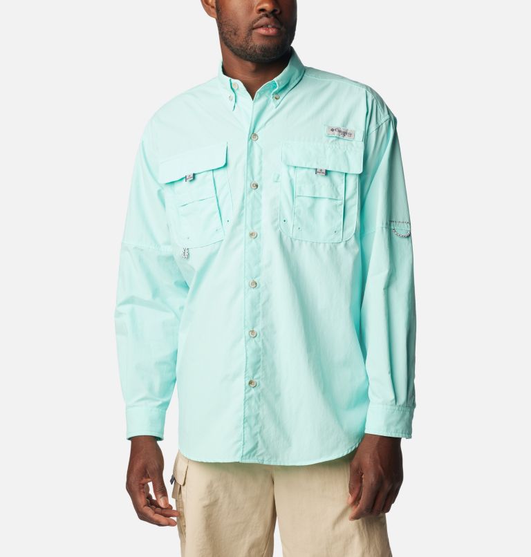 Men’s PFG Bahama II Long Sleeve Shirt, Color: Gulf Stream, image 1
