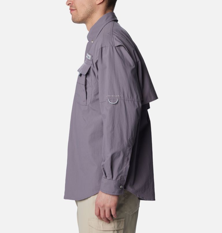 Men’s PFG Bahama II Long Sleeve Shirt, Color: Granite Purple, image 3