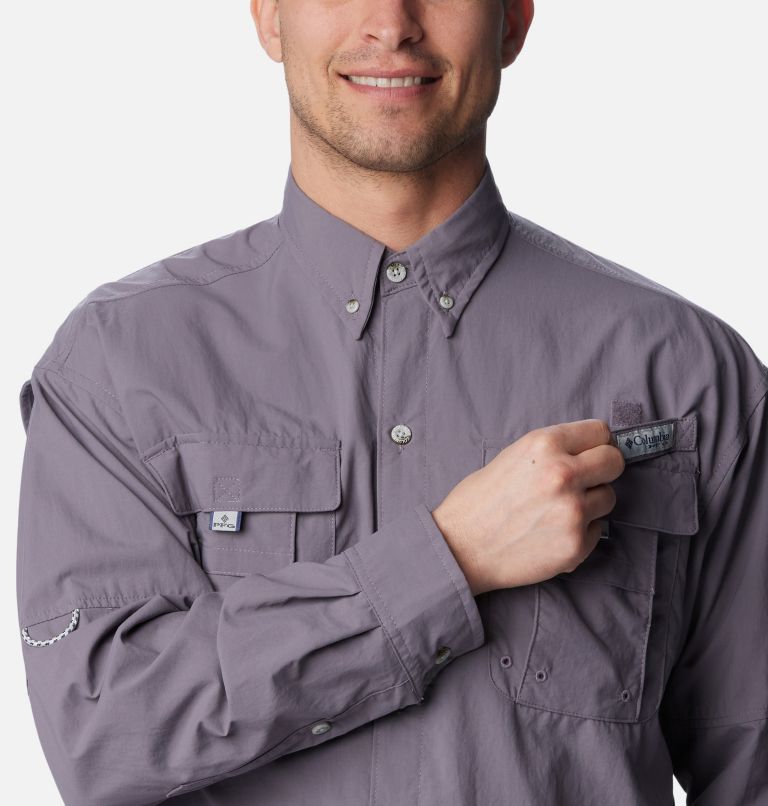 Men’s PFG Bahama II Long Sleeve Shirt, Color: Granite Purple, image 4