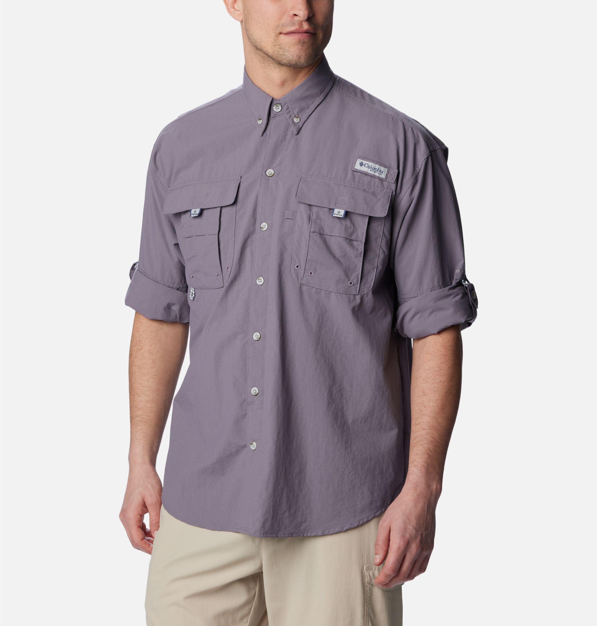 Camisa Columbia En Oferta Para Hombre - Columbia PFG Bahama II Long Sleeve  Gris Oscuro
