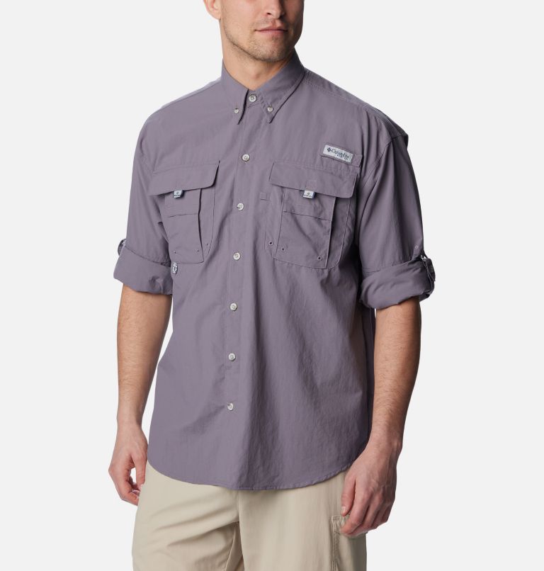 Men’s PFG Bahama II Long Sleeve Shirt, Color: Granite Purple, image 6