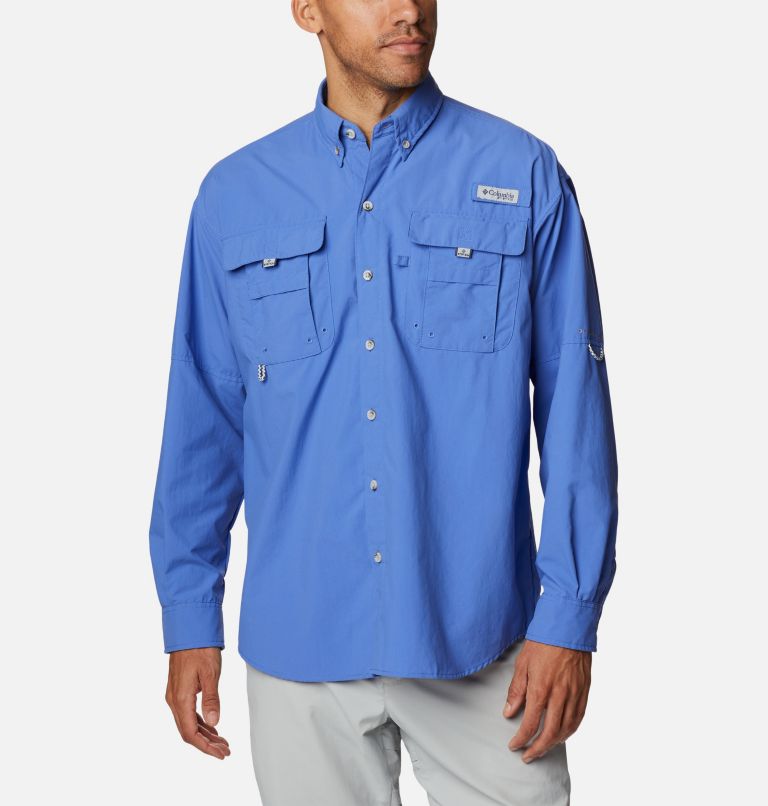 Men’s PFG Bahama II Long Sleeve Shirt, Color: Violet Sea, image 1