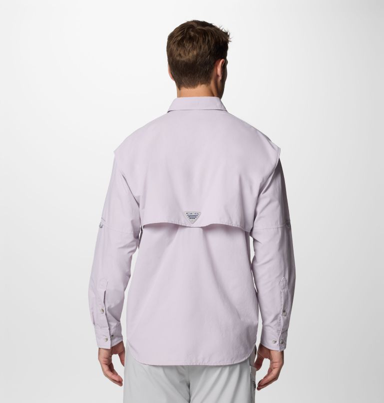Men’s PFG Bahama II Long Sleeve Shirt, Color: Lavender Pearl, image 2