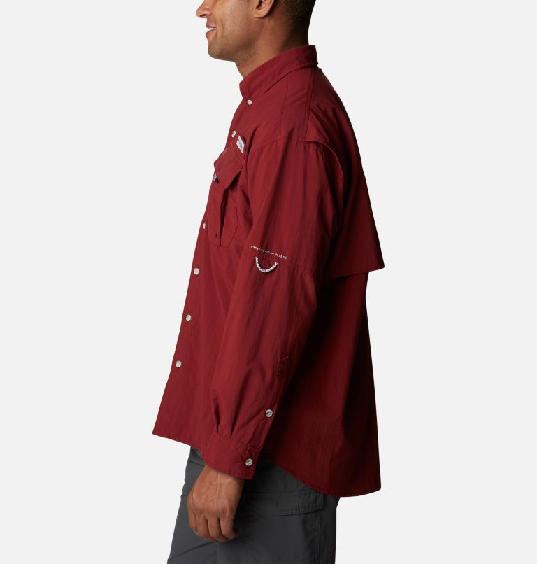 Thumbnail: Men’s PFG Bahama II Long Sleeve Shirt, Color: Red Jasper, image 3