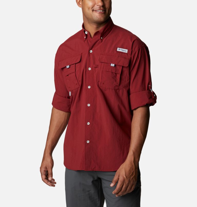 Men’s PFG Bahama II Long Sleeve Shirt, Color: Red Jasper, image 6