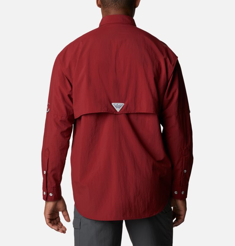 Thumbnail: Men’s PFG Bahama II Long Sleeve Shirt, Color: Red Jasper, image 2