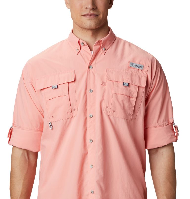 Thumbnail: Men’s PFG Bahama II Long Sleeve Shirt, Color: Sorbet, image 6