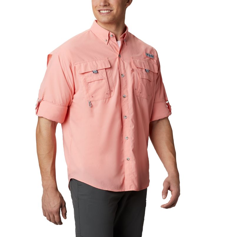 Thumbnail: Men’s PFG Bahama II Long Sleeve Shirt, Color: Sorbet, image 7