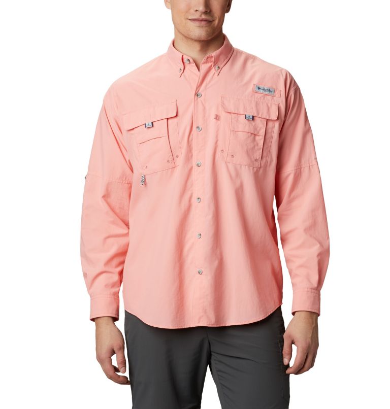 Thumbnail: Men’s PFG Bahama II Long Sleeve Shirt, Color: Sorbet, image 1