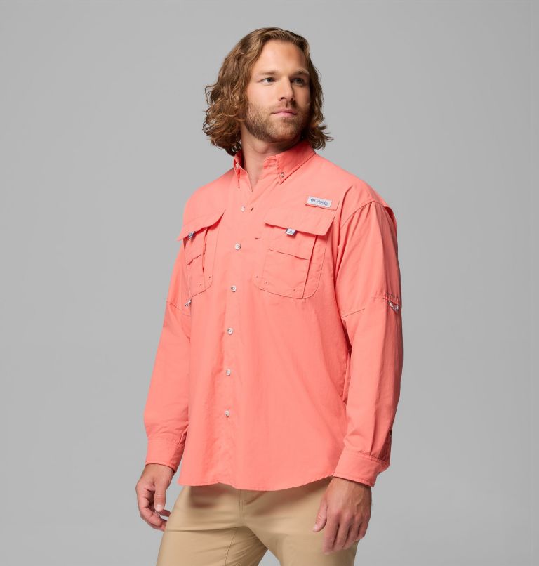 Men’s PFG Bahama II Long Sleeve Shirt, Color: Melonade, image 4