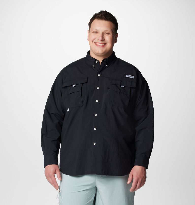 Men’s PFG Bahama II Long Sleeve Shirt - Big, Color: Black, image 1