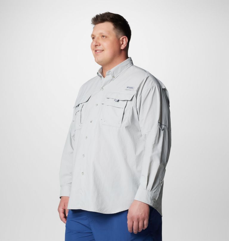 Men’s PFG Bahama II Long Sleeve Shirt - Big, Color: Cool Grey, image 4
