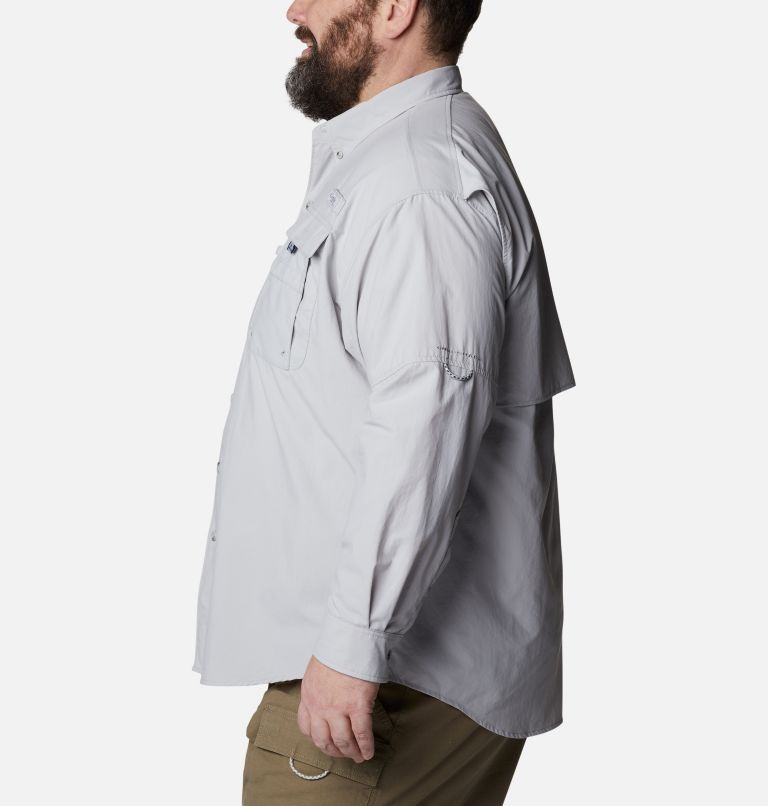 Thumbnail: Men’s PFG Bahama II Long Sleeve Shirt - Big, Color: Cool Grey, image 3
