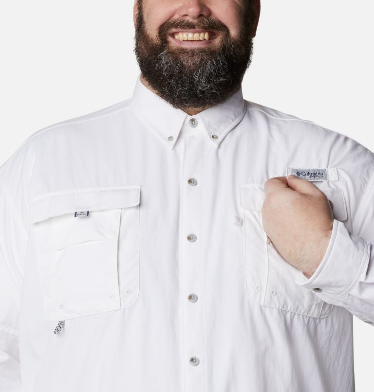 Men’s PFG Bahama II Long Sleeve Shirt - Big, Color: White, image 4