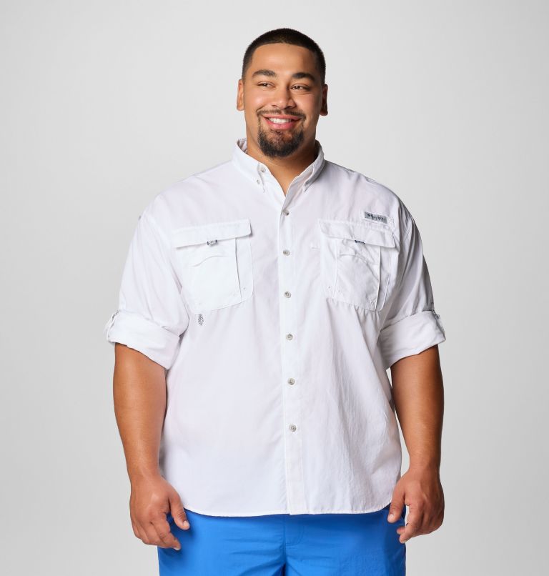 Men’s PFG Bahama II Long Sleeve Shirt - Big, Color: White, image 1