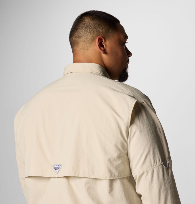 Men’s PFG Bahama II Long Sleeve Shirt - Big, Color: Fossil, image 6